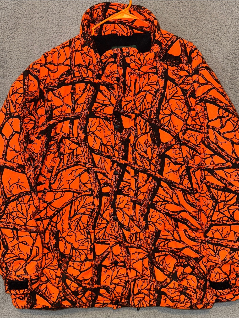 Vintage Cabela's Dry Plus Jacket Men's Orange Blaze Camo USA Hunting Size XXL
